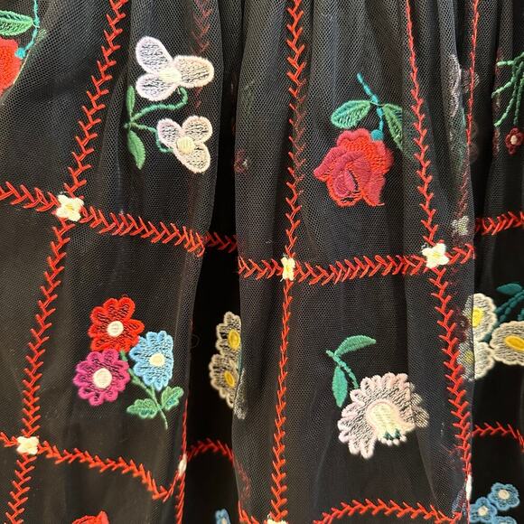 NWT $74 Hanna Andersson Tulle Flower Embroidered Skirt. Sz 120cm (6-7Y)(6C) - Picture 4 of 7